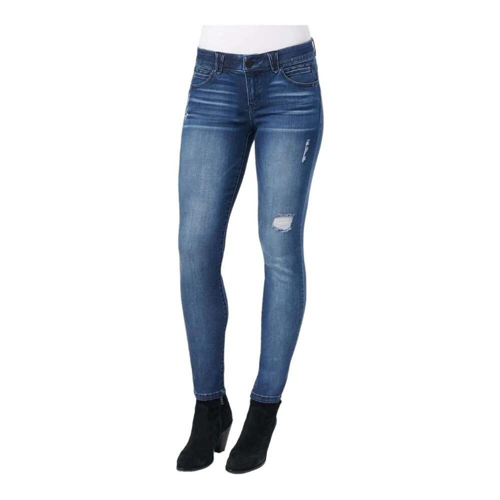 Democracy Ab Solution Booty Lift Leggings Women's Size 14 Distressed Denim Jeans